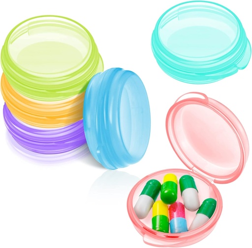 [BRSW2BAKPN6BACD4] Patelai 6 Packs Small Pill Organizer Box, Travel Pill Container Portable Daily Mini Medicine Case Holder for Pocket Purse Briefcase Travel Medicine Cod Liver Oil Storage Box(Fresh Color)