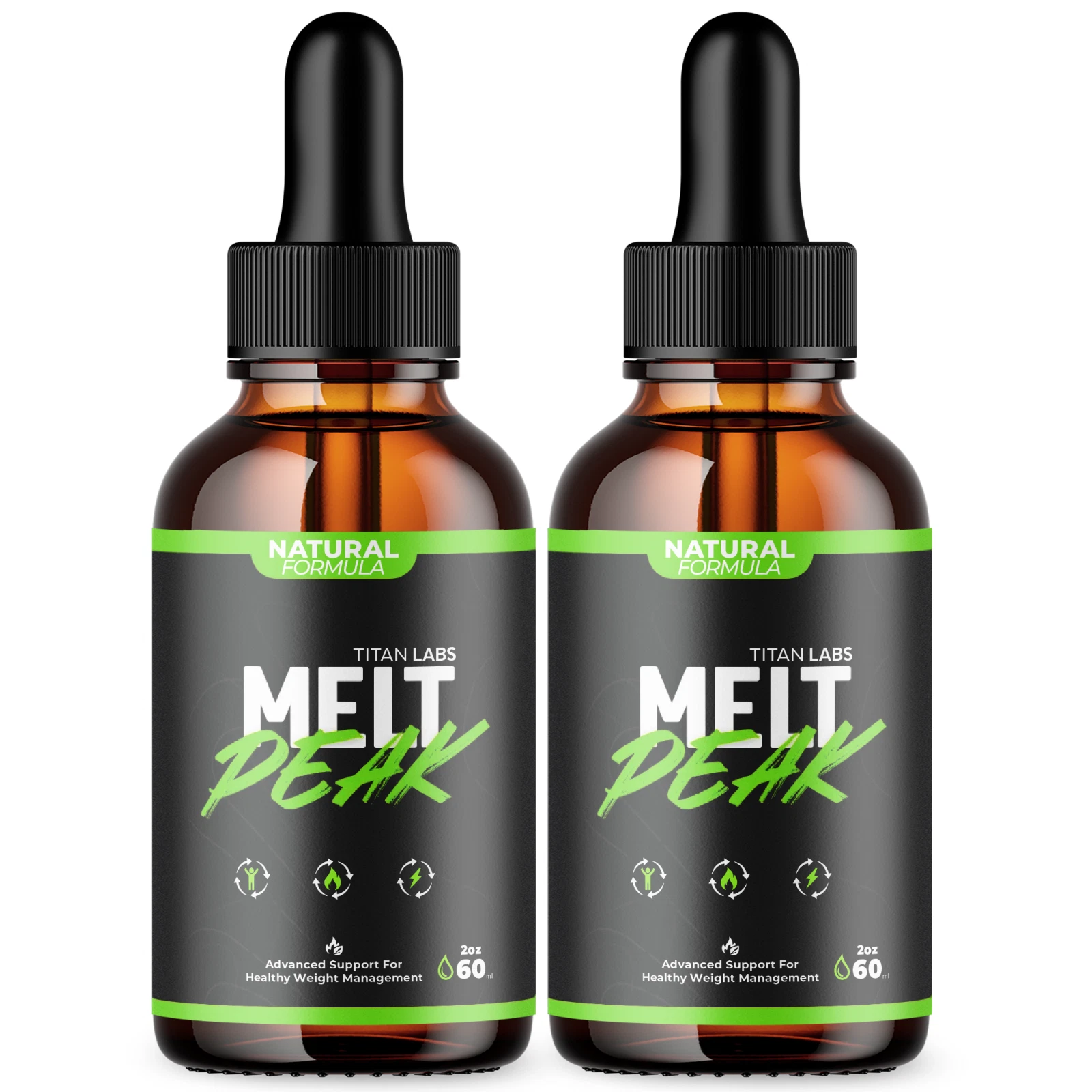 [558CCD4E] (2 Pack) Melt Peak Drops Natural Health & Fitness Supplement MeltPeak 60 Servs