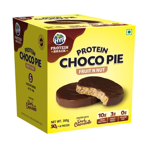 [BRSW2AIKDEGRECDG] HYP Protein Choco Pie - Fruit N Nut (Pack of 6)