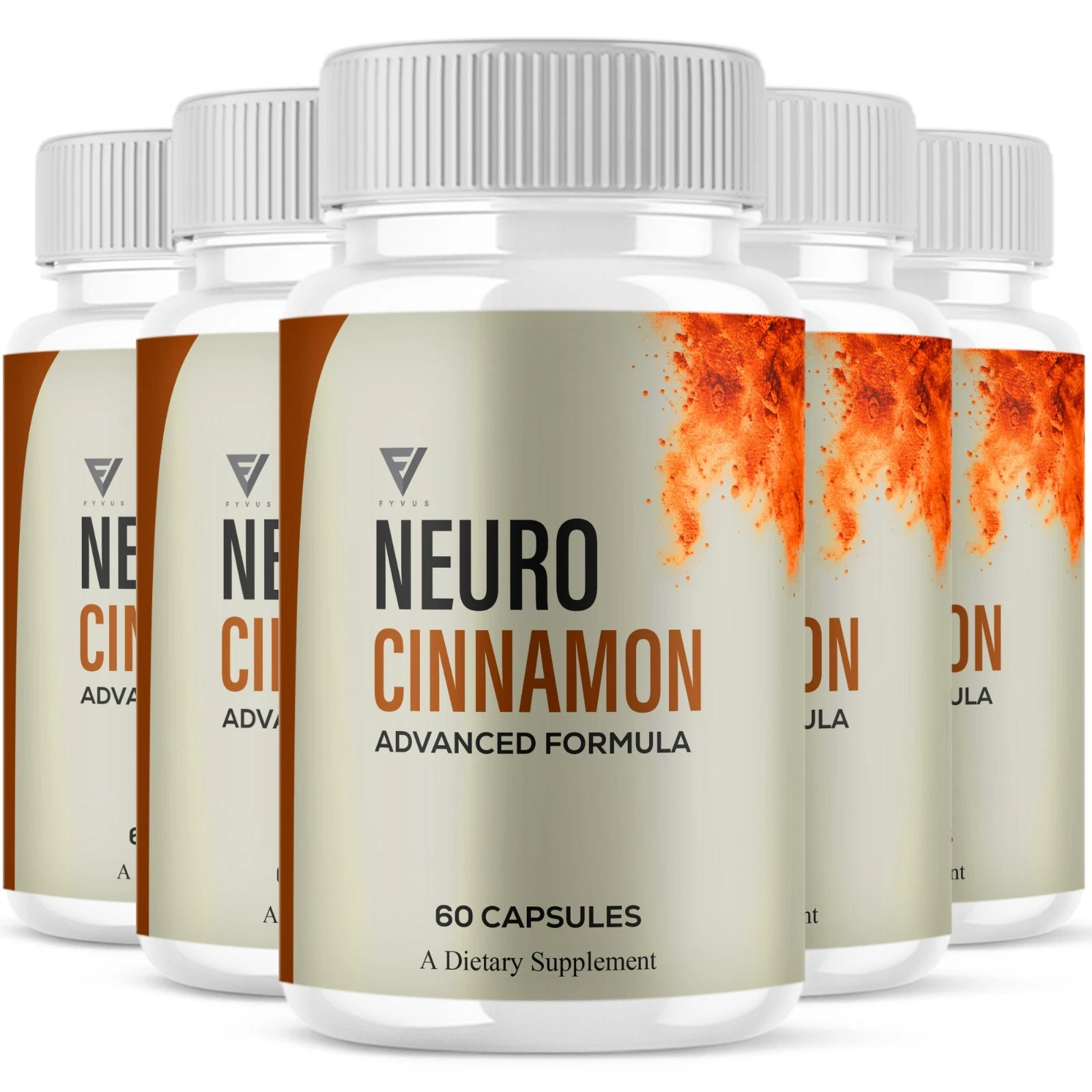 [4FDC36D3] (5 Pack) Neuro Cinnamon Advanced Formula, Neuro Cinnamon Pills (300 Capsules)
