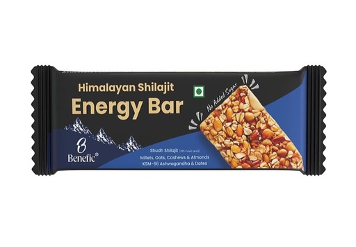 [BRSRYZA2OR5RUYDB] Benefic Himalayan Shilajit Energy Bar 30g each, Pack of 4 (120g) | No Added Sugar