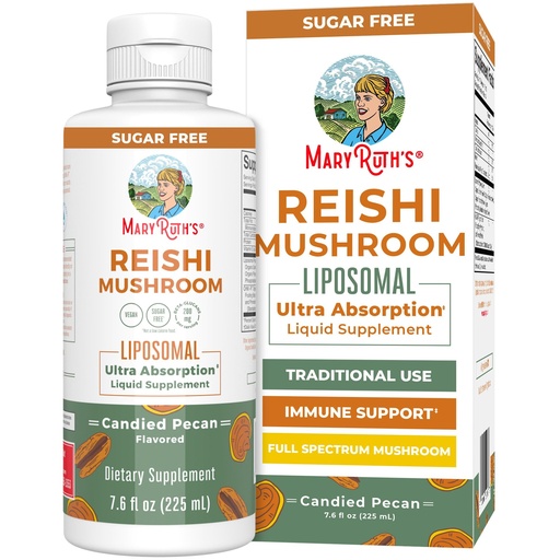 [BRSRAFTYBYFAMCLG] MaryRuth's Reishi Mushroom Supplement | Ultra Absorption Liposomal | Immune Support Supplement | Full Spectrum | 200mg Beta-Glucans Per Serving | Vegan | Sugar Free | 7.6 oz | 15 Servings