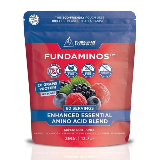 [BRSWKFYEAUFWIAAV] FundAminos EAA + BCAA Amino Acid Powder | Organic, Vegan, Plant-Based | Complete Essential Aminos for Everyday Nutrition | Optimized Protein Utilization | Refreshing Superfruits Blend - 60 Servings