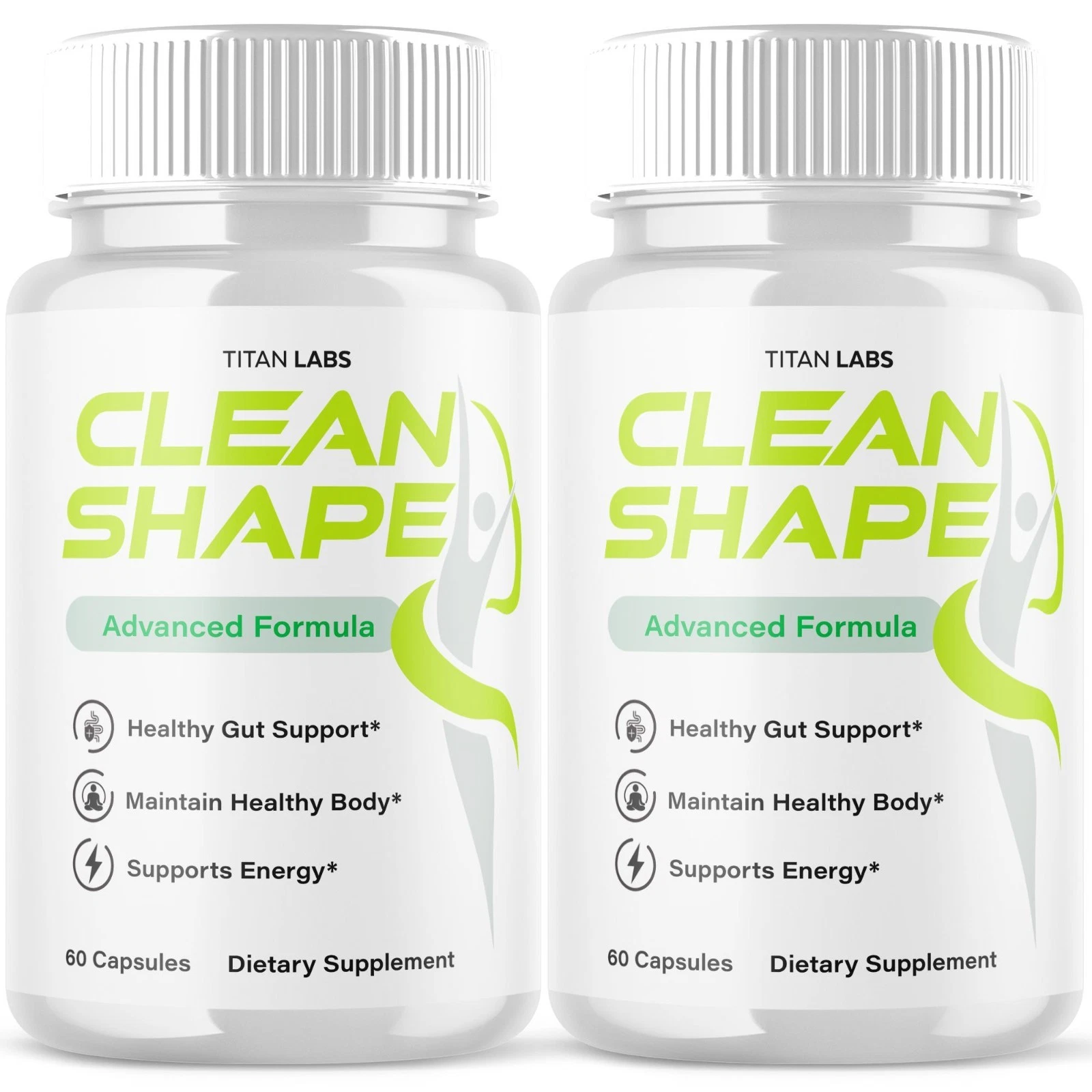 [A441D8B7] (2 Pack) Clean Shape Advanced Energy & Fitness Support CleanShape 120 Capsules