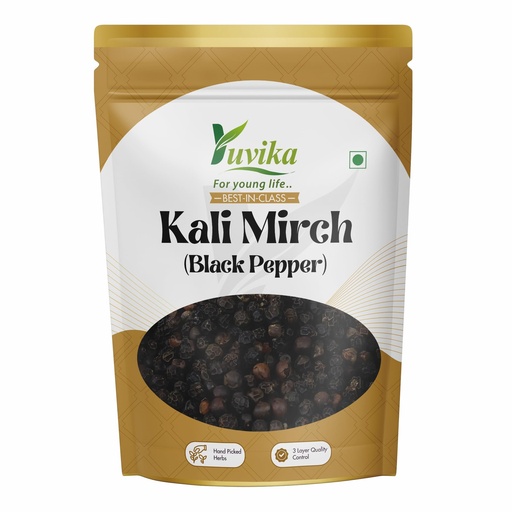 [BRSWGZY7C4PRACLV] Yuvika Kali Mirch - Black Pepper - Piper Nigrum 200 Grams