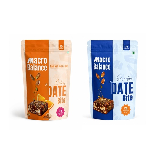 [BRSRYEIEOIIWMETV] Macro Balance Date Bites - All Flavours Collection | Pack of 20 (400 g) | Premium Dates with Almonds, Cashews, Pistachios, Pure Ghee & Orange Oil | No Added Sugar | Gluten Free