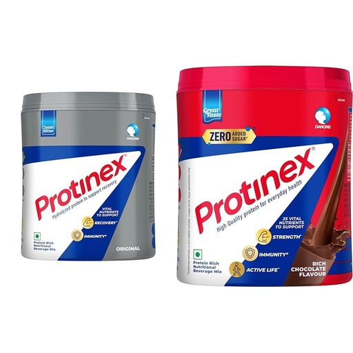 [BRSW2FAFAEBR6DTP] Protinex Nutritional Protein Drink Mix-(Original, 400 Gms, Jar) & Protinex Nutritional Protein Drink Mix-(Rich Chocolate Flavor, 400 Gms, Jar) COMBO