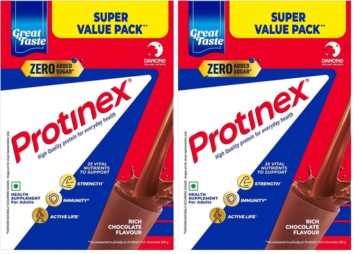 [BRSRMCA5CMCRSDQ6] Protinex Health Supplement And Nutritional Protein Mix Powder For Adults - (Rich Chocolate Flavor, 1 Kg, Bib) With 25 Vital Nutrients To Support Strength, Immunity & Active Life - Pack Of 2