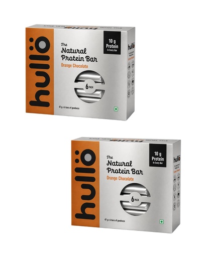 [BRSRYFT6BYDWC3I4] Hullo The Natural Protein Bar | High Fiber & Rich in Omega 3, 6, and 9 | Healthy Snack for Gym, Office & Travel | Dairy Free, Soy Free & Non Ultra Processed (Pack of 12, Chocolate Orange)
