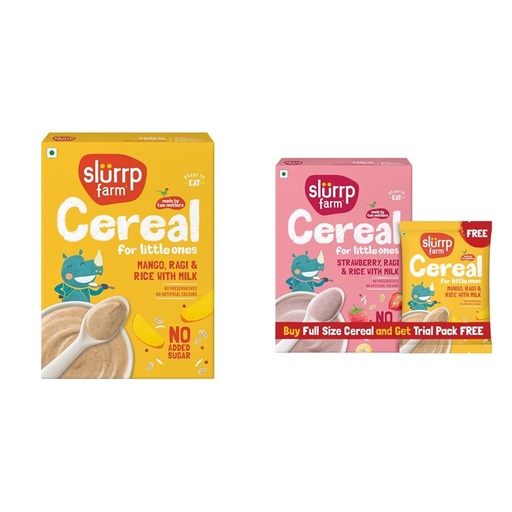 [BRSRYZYQBF6AI3TZ] SLURRP FARM No Added Sugar Instant Cereal | 200 G + 200g
