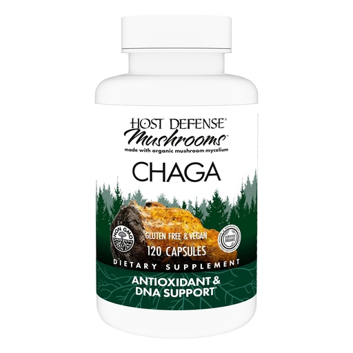 [BRSWGYYBCF5QODY4] Host Defense Chaga Capsules - Immune System Support Supplement - Chaga Mushroom Capsules for Antioxidant Activity Support - Dietary Mushroom Supplement - 120 Capsules