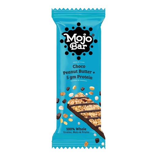 [BRSREFQYAB5BECDB] Mojo Bar Energy Bars Choco Peant Butter + 5gm Protein | 100% Whole Grains, Nut & Fruit | High Energy & Granola Bars | 5g Protein Snack | Pack of 6 x 32g Energy Bars | Gluten Free & No Preservatives