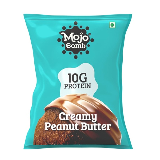 [BRSW2GQBBZ7RQ236] Mojo Bar Protein Bombs Creamy Peanut Butter | Daily Protein Snack | 10g Protein | Pack of 10 x 40g Protein Balls | Vegan, Gluten Free & No Preservatives