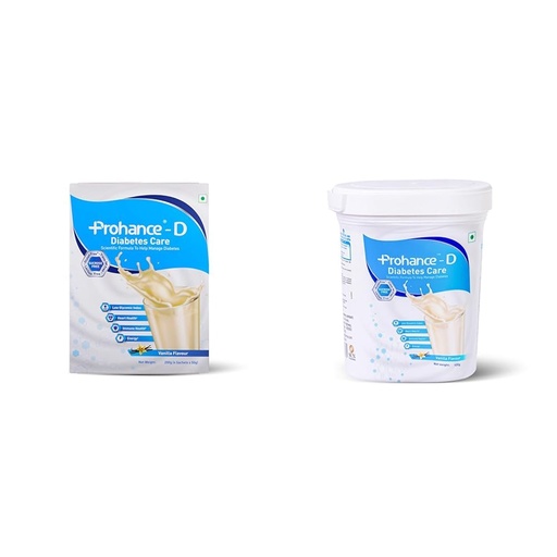 [BRSRYYADC4IG2F3J] Prohance D Dietary Supplement for Diabetes Management Vanilla, 200 g | Prohance D Diabetic Nutritional Vanilla Drink - 400g | Helps Manage Blood Sugar Levels | Contains