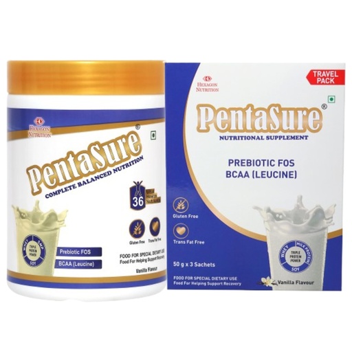 [BRSRYFQKAF7AYCDB] PentaSure Daily Nutrition Vanilla - 400g with Travel Pack (150g)
