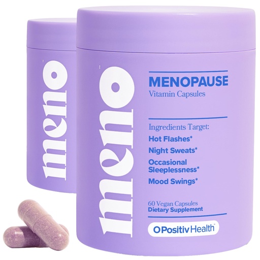 [BRSRAZA2OQHGG3YZ] MENO Vitamins for Menopause - Hormone-Free Menopause Supplement for Women - Black Cohosh & Ashwagandha KSM-66 - Helps Relieve Hot Flashes, Night Sweats, Mood Swings - 30 Servings (Pack of 2)