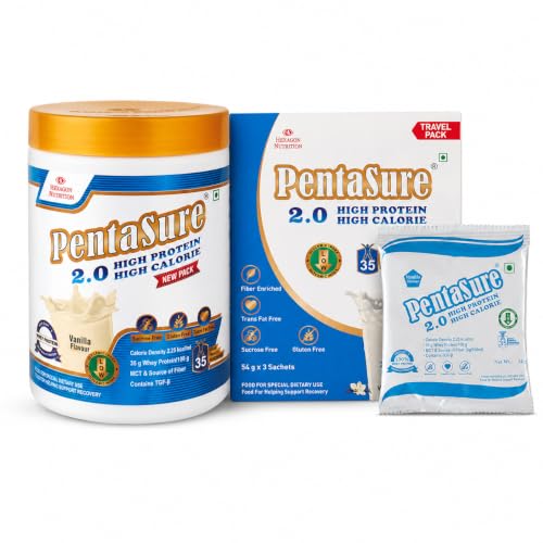 [BRSRYZD4BV5B43YZ] PentaSure 2.O High Protein High Calorie Vanilla - 400g with Travel Pack (162g)