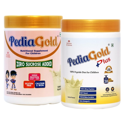 [BRSRYGT5PMFBAALA] PediaGold Plus & PediaGold | Vanilla - 400g | Kids Nutrition | Peptide Diet | Easy to Digest Nutrition