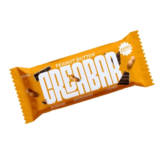 [BRSREHQCOUHA23I3] Alter Eat Creabar (Peanut Butter) - Weekly Bundle Pack of 7 | Nut-Based Protein Snack Bars | On-the-Go Energy Bars | 1000GM