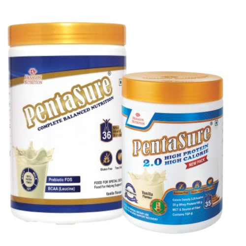[BRSRYGT2CIORUGY7] PentaSure Daily Nutrition-1Kg & PentaSure 2.O High Protein High Calorie-400g | Vanilla