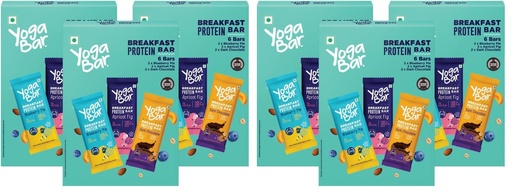 [BRSRYZAOOQFAEG3A] Yogabar Breakfast Protein Bars, 18 Assorted Bars | High Protein All in One | No Preservatives - No Artificial Flavours | Meal Replacement Bar (Pack of 2)