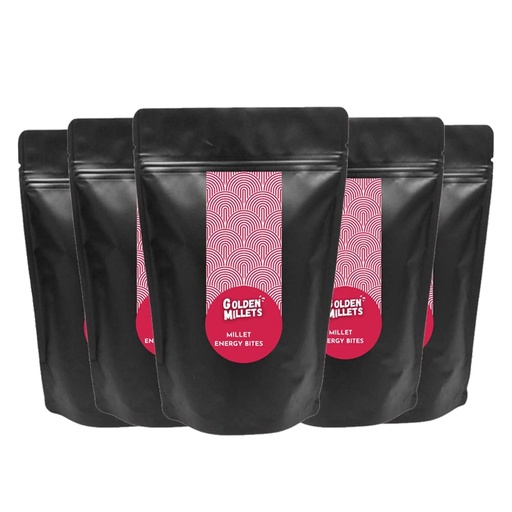 [BRSRMBDQCQBAYALK] GOLDEN MILLETS |Millet Energy Bites- Ragi Chocolate Sugar Free | 5 Pcs
