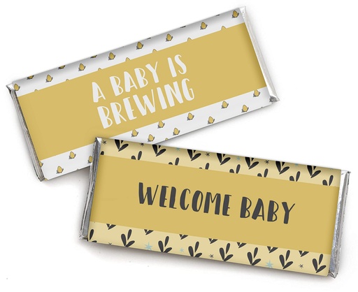 [BRSRMFL5BUIBSDTA] Chocolate Bar Wrapper Labels for Baby Shower Bird, Theme Chocolate Bar Wrapper Labels- Pack of 30 Pcs (No Candy)