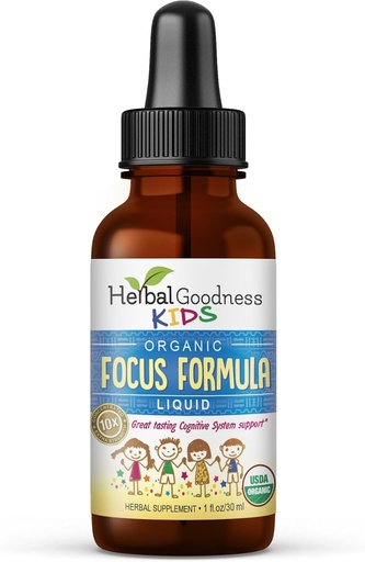 [BRSW2AIYCQARUFYY] Focus and Attention Doplnky 1oz - Focus Doplnky s Ashwagandha pre deti a prírodné Moringa extrakt pre Serene a génius myseľ - non-GMO Focus vitamíny pre deti - Made in USA