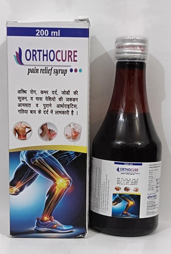 [BRSREAARDFYRAGYU] Orthocure Pain Relief Syrup, 200ml, Ayurvedic Joint and Muscle Relief Formula for Back, Knee, and Arthritis Pain | Pack of 2 syrups.