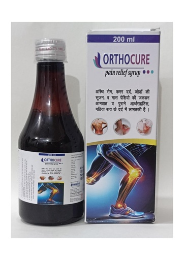[BRSRECAFCMCQACD4] Orthocure Pain Relief Syrup, 200ml, Herbal Formula for Arthritis, Muscle, Bone & Joint Health