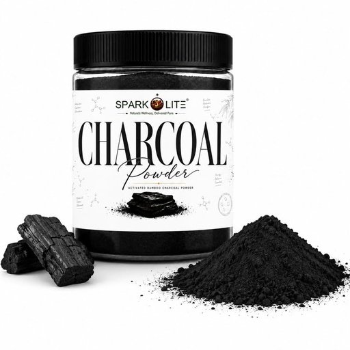 [BRSRY2Q2DJ5GC33A] Activated Bamboo Charcoal Powder 500 Gram for Face, Hair & Body | 100% Natural Fine Powder | DIY Face Mask, Body Scrub, Hair Mask & Handmade Soap | Deep Cleansing Cosmetic Grade | No Chemicals