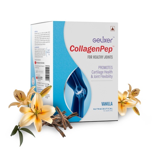 [BRSWKHDYO4AQAFTF] CollagenPep (Vanilla Flavour) Collagen Powder 150g, Premium Proven Japanese Bovine Collagen Peptides for Knee Pain Due to Osteoarthritis, Healthy Joint Wellness (Pack of 15 x 10g Sachets)