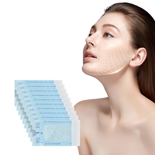 [BRSRYYABDNYGYGTJ] 10 PCS Collagen Threads for Wrinkles, Neck Mask, Face Protein Line Collagen Thread, Home Facial Treatment for Skin Hydration and Firming, Convenient Pack