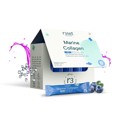 [BRSRYYYKAQHGGEY3] R3SET Japanese Marine Collagen for Anti-Ageing, Skin Glow & Hair-25 Sachets