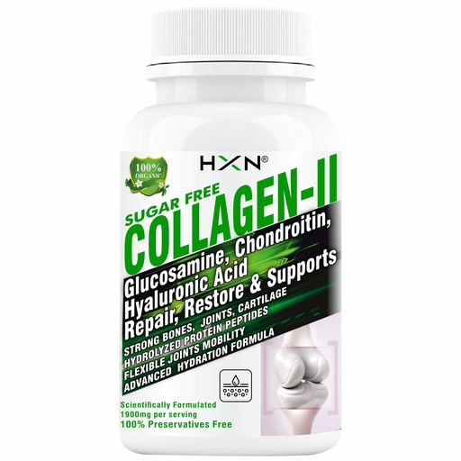 [BRSRMEL2BAPRAAY6] HXN Collagen Powder Supplement. Hydrolyzed Protein Peptides Type 2-90 No Sugar Tablets