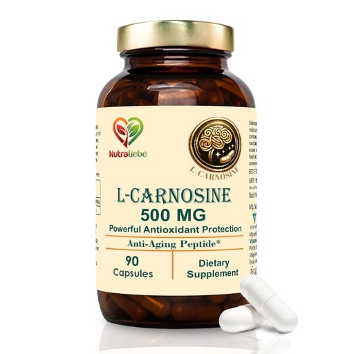 [BRSRAZADAUIAEYL3] L-Carnosine 500mg - Premium Antioxidant and Anti-Aging Support, 90 Capsules