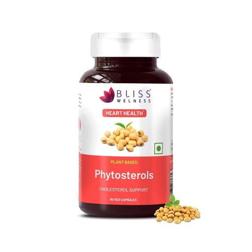 [BRSROHATOQGRS3IY] Bliss Welness Cholesterol Management Pure Phytosterol Plant Sterols 800mg for Heart Health and Immunity - 60 Vegetarian Capsules