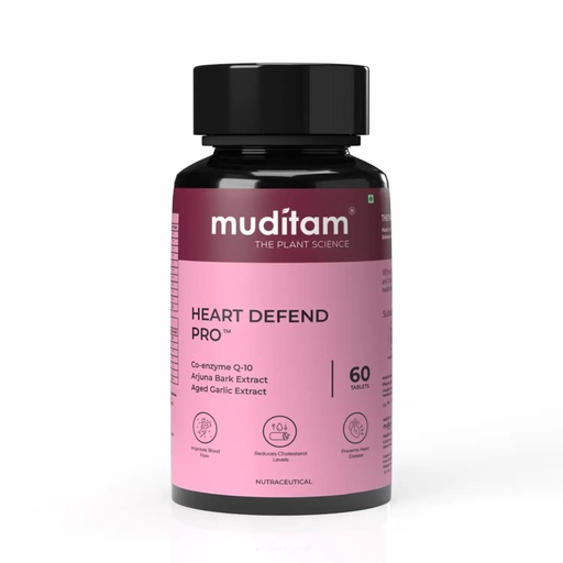 [BRSROCT3OYMGO2TG] Muditam Ayurveda Heart Defend Pro – Heart Health & Cholesterol Support | 60 Tablets (30-Day Supply) | Supports Blood Pressure & Cardiovascular Function | Ayurvedic Formula | Pack of 1
