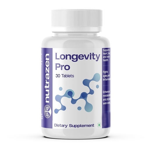 [BRSRAAD7PJ5A4EQY] Nutrazen Longevity Pro - 30 Tablets | Resveratrol, CoQ10, EGCG, AHA