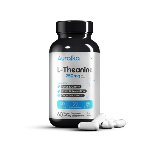[BRSREHAFPJ5WCAIV] L Theanine Supplement 250mg – 60 Capsules | Stress Support, Relaxation & Focus | Non-Drowsy Calm with Vitamin B6 | Supports Brain Health & Cognitive Function