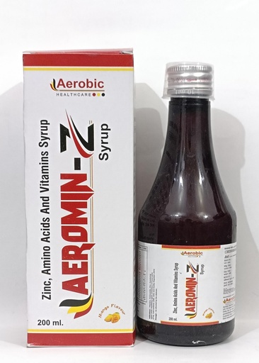[BRSREBA5OEOQG3LL] Aeromin-Z Syrup, Zinc Amino Acids and Vitamins Supplement, Mango Flavor, 200ml