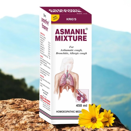 [BRSRMHQFA4FQKDYV] KRIG'S Asmanil Mixture Cough Syp - 450ml Homeopathic Medicine