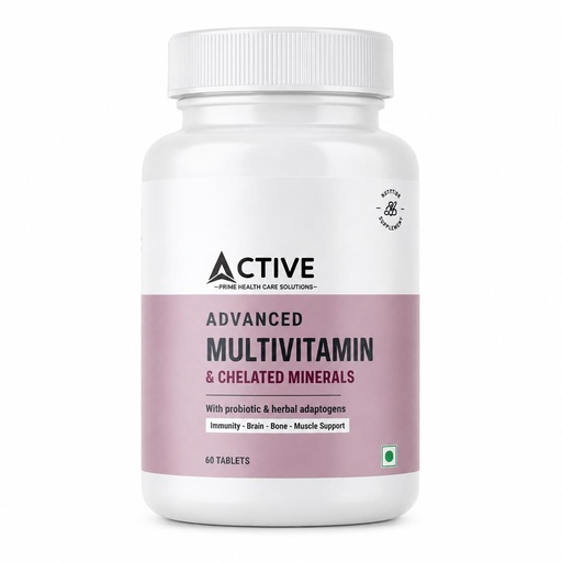 [BRSRYGAEOAIWGF3L] Active Advanced Multivitamin & Chelated Minerals, 60 Tablets