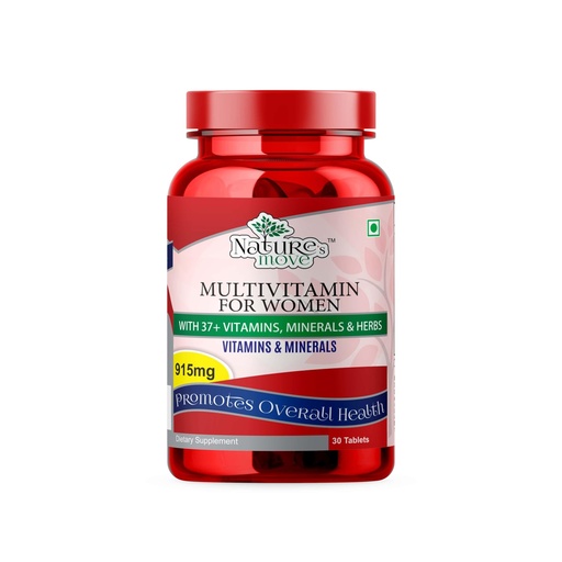 [BRSRGZQ2B4IQY2DD] Natures Move Multivitamin for Women 950mg | 30+ Vitamins, Minerals & Herbs (30 Tablets)