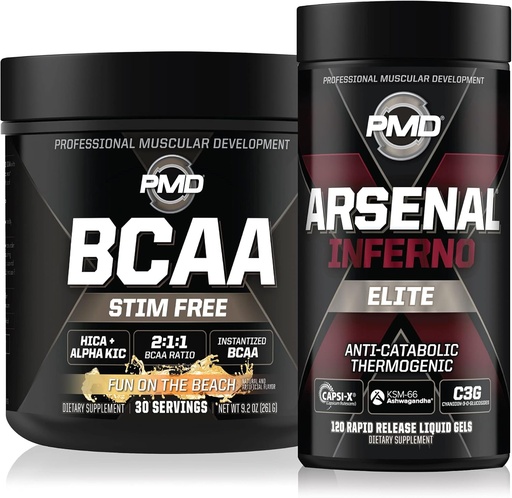 [BRSW2ZA5OYFBQHY6] PMD Sports Arsenal X Inferno Superior Fast-Acting Gel Thermogenic Fat Burner (120 Liquid Gel) Kirolak BCAA berreskuratzeko eta performance-Dibertsioa hondartzan (30 zerbitzu)