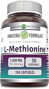 [BRSROYIEB4NGYETG] Amazing Formulas L-Methionine Supplement | 1000 Mg per Serving | 100 Capsules | Non-GMO | Gluten-Free | Made in USA