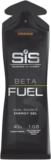 [BRSRGZQ6OAAR6EL7] Science In Sport Beta Fuel Energy Gels | 40g Carbohydrates | 1:0.8 Maltodextrin:Fructose Ratio | Easily Digestible | Gluten Free | No Water Needed | Running Gels | Orange Flavour | 60ML Pack Of 3