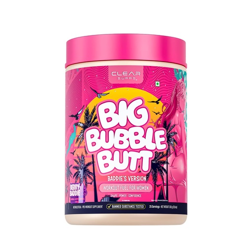 [BRSRYFL4CMDRQGTL] Big Bubble Butt – Baddie | Women’s Pre-Workout for Booty Pump, Energy & Focus | Zero Sugar, No Crash (Berry Baddie, 25 Servings)