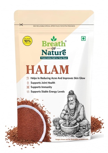 [BRSRGCACAF6RO3LZ] Breath of Nature Halam Seeds (Lepidium Sativum), Supports Joint Health and Immunity, Stable Energy Levels, 100g