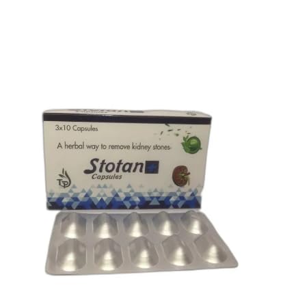 [BRSRGYYDCIGQOA3P] Stotan Herbal Kidney Stone Removal Capsules, 3x10 Capsules Pack, Natural Treatment Supplement